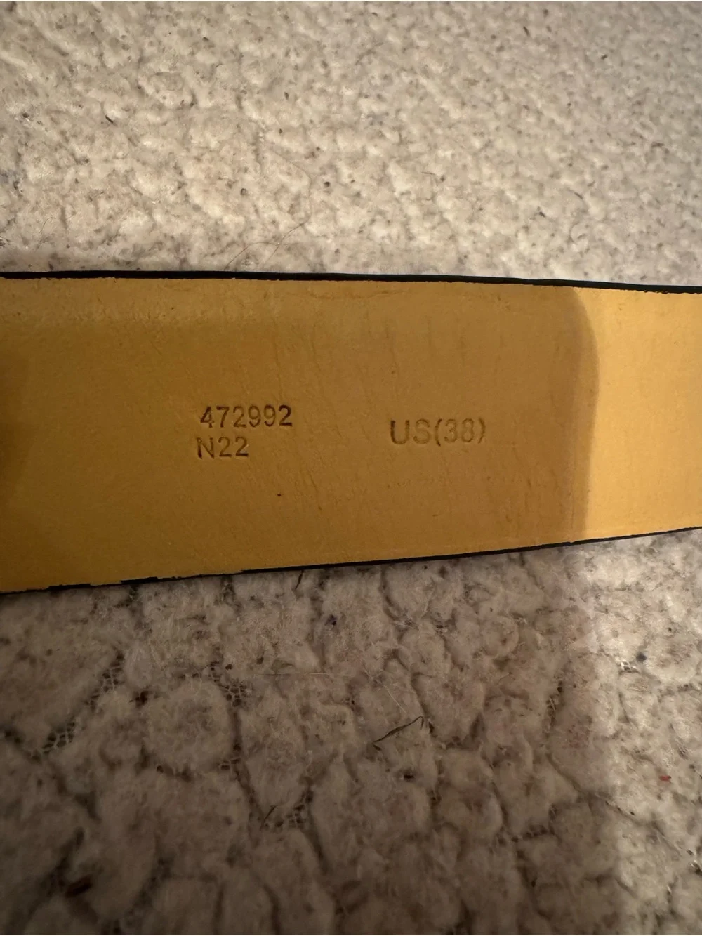 Men's Black Leather Belt with Silver Buckle Size 38